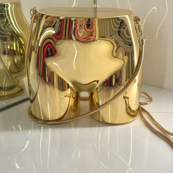 Mew Mews Acrylic Butt Bag in Gold - Picture 2 of 8